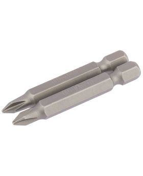 Draper Tools No.1 1/4 Hex. Cross Slot Insert Bit 50mm Long x 2 DRA64232