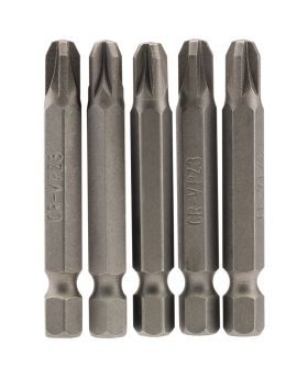 Draper Tools No.3 1/4 Hex. PZ Type Insert Bit 50mm Long x 5 DRA64286