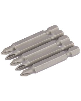 Draper Tools No.1 1/4 Hex. Cross Slot Insert Bit 50mm Long x 5 DRA64287