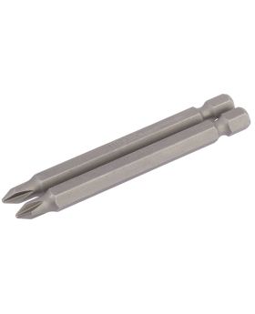 Draper Tools No.1 1/4 Hex. Cross Slot Insert Bit 75mm Long x 2 DRA64314