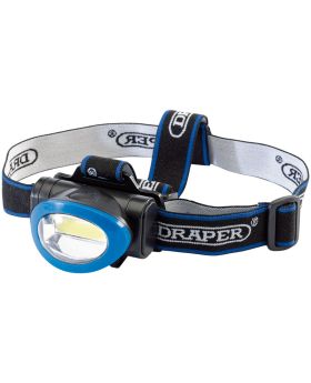 Draper Tools COB LED Head Lamp (3W) (3 x AAA batteries) DRA65967