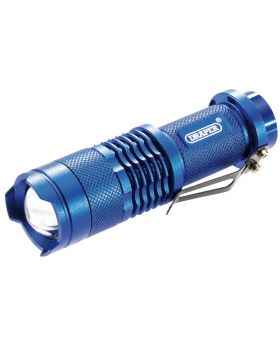 Draper Tools LED Aluminium Pocket Torch (3W) (1 x AA battery) DRA65983