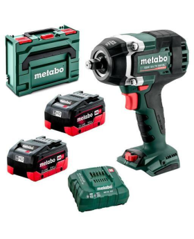 Metabo 18v LTX 800 BL MB 5.5K Li-ion Cordless Brushless 1/2â€� Square Drive Mid Torque Impact Wrench Combo Kit