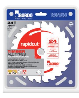 Bordo 7452-14018 Rapidcut Timber TCT Saw Blade-140mm x 18T