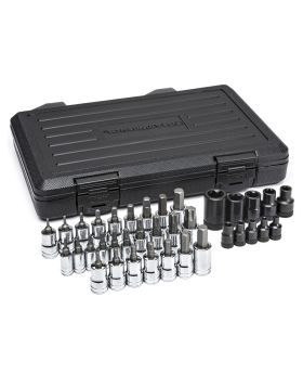 GEARWRENCH 36 PC. 1/4", 3/8" & 1/2" DRIVE STANDARD HEX, E-TORXÂ® & TORXÂ® BIT SAE/METRIC SOCKET SET 80726