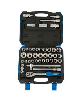 Draper Tools 1/2 Sq. Dr. Combined MM/AF Socket Set (41 Piece) DRA82136