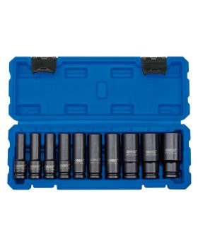 Draper Tools 1/2 Sq. Dr. Metric Deep Impact Socket Set (10 Piece) DRA83096