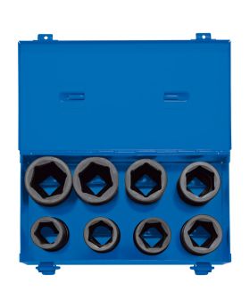 Draper Tools 3/4 Sq. Dr. Metric Deep Impact Socket Set in Metal Case (8 Piece) DRA83279