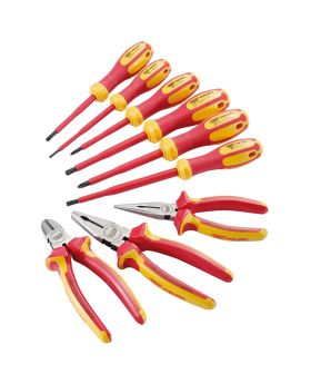 Draper Tools Ergo Plus&#174; VDE Approved Fully Insulated Plier and Screwdriver Set (9 Piece) DRA86013