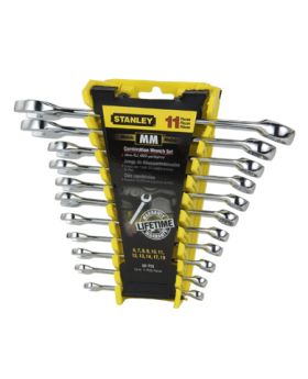 Stanley 92.715 11pce Combination Spanner Set on Rack-Metric