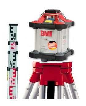 BMI NAUTILUS IPX7 LASER LEVEL KIT WITH TRIPOD & STAFF 64803ahKIT