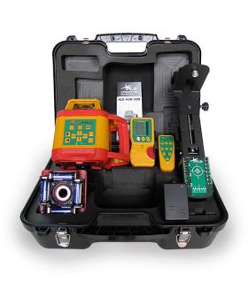 PLS LASERS Hi Visability Green Beam Horizontal/Vertical Laser Level Kit-HVR505G