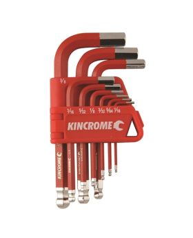 KINCROME Hex Key & Wrench Set Imperial Short Series 9 Piece k5142