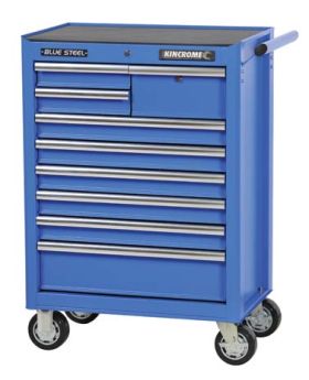 KINCROME Blue Steel Roller Cabinet-9 Drawer K7750