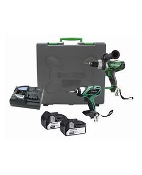 Hitachi KC18DKL 18V 4AH Slide Drill & Impact Driver Combo Kit