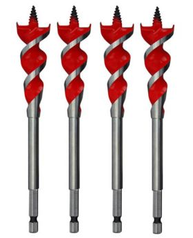 Milwaukee 48130400 4pce 6-1/2" SPEED FEED Wood Auger Bit Set