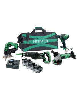 HITACHI 18v / 36v Multivolt Lithium Cordless Combo Kit-5pce