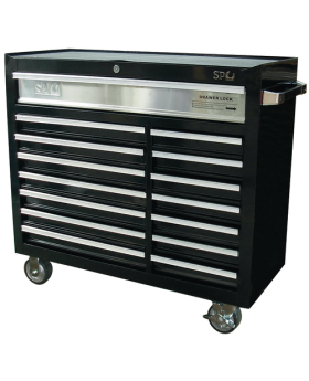 SP Tools SP40065 15 Drawer Custom Series Widebody Roller Cabinet With Stainless Drawer