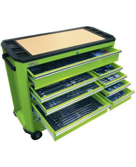 SP Tools sp50741 360pc Mega MM/AF Tool Kit in Atomic Green Roller Cabinet