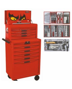 Teng Tools TC8PROMO1 152pce Tool Kit In 6 Drawer Top Chest & 6 Drawer Roller Cabinet