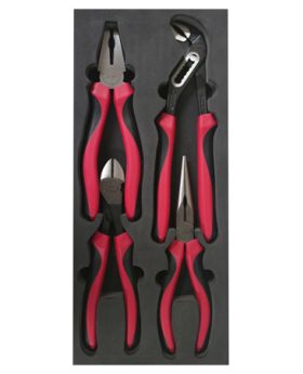 Toledo TPSA01 Industrial Plier Combo Set In Insert Tray-4pce