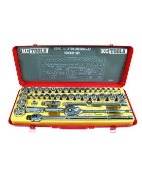 KC Tools A13170 1/2" DRIVE 43PC SOCKET SET