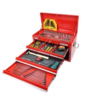 KC Tools ATK158BB 158 Piece Tool Kit in 6 Drawer Tool Box with HDFI Trays