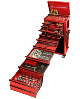 KC Tools ATK523DBB 523 Piece Tool Kit in Combination Roller Cabinet and Chest with HDFI Trays