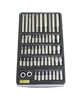 KC Tools atk85bittray 54PCE BIT SET TOOL KIT IN TRAY-SPLINE,TORX,HEX