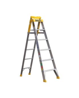 BAILEY Pro Aluminium ASE6 PUNCHLOCK 150kg-3IN1 Dual Purpose 6 Step 6ft Ladder-Lifetime Warranty- FS14090
