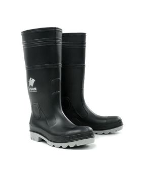 BISON Industrial Inca Safety Gumboots-Black