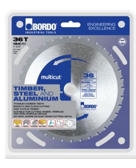 Bordo 7450-11520 Multicut Multipurpose TCT Saw Blade-115mm x 20T-Wood,Steel,Plastic,Aluminium 