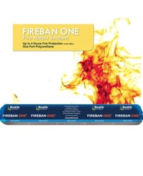 BOSTIK Industrial Fireban 1 Firerated Polyurethane Sealant-600ml Sausage Limestone