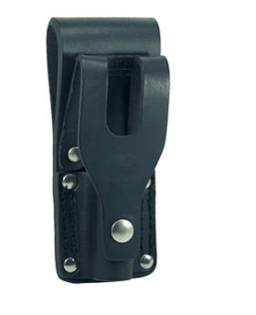 BUILDPRO Tradie Leather Belt- 20mm Ratchet Holder Frog With Safety Strap LBFRF20