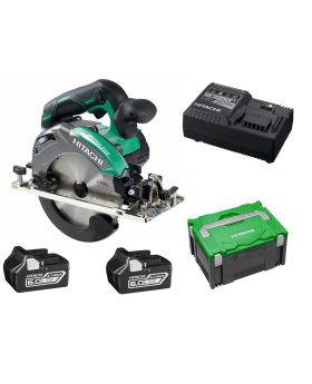 Hitachi C18DBAL(HX) 18V 6.0Ah Li-ion 165mm (6-1/2") Cordless Brushless Circular Saw Combo Kit 