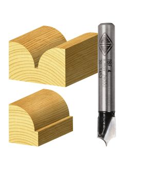 Carbitool 2 Flute Router Bit Beading Bit Fine Point  Carbide Tipped - 1/8 RAD TCT, 2 FLT 1/4 SHK - TBF 4