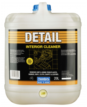 CHEMTECH DETAIL INTERIOR CLEANER 20L-PLASTIC,VINYL,CARPET,LEATHER,RUBBER -ATD