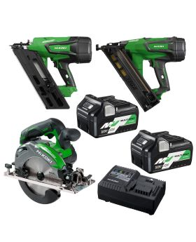 Hitachi/Hikoki 18VCHIPPYCOMBO4(HRZ) 18V 5.0Ah Li-Ion Cordless Brushless 3pce Combo Kit