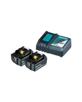 MAKITA 18V SINGLE PORT RAPID BATTERY CHARGER WITH 2 X 4.0AH BATTERIES