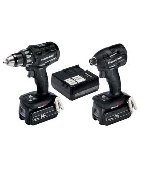 Panasonic EYC215_18V3AH Dual Voltage 14.4v/18v  Brushless Drill Driver & Impact Driver Cordless Combo Kit-18v 3ah