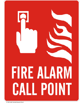 FIRE ALARM CALL POINT FOLDER SIGN 521E FOLDER