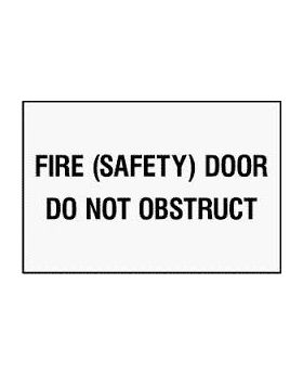 FIRE DOOR DO NOT OBSTRUCT SIGN 240ESAV