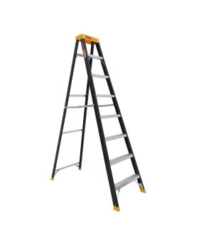 Gorilla FM008-PRO Single sided A-frame ladder 8 Step (2.35m) Pro-Lite Fibreglass 150kg Industrial