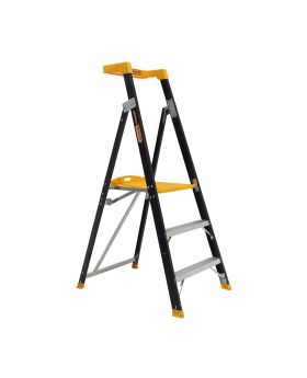 Gorilla FPL003-PRO Platform ladder 3 Step (0.85m) Pro-Lite Fibreglass 150kg Industrial