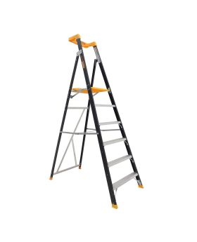 Gorilla FPL006-PRO Platform ladder 6 Step (1.74m) Pro-Lite Fibreglass 150kg Industrial