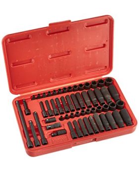 Genius TF255MS Deep & Standard Metric & Imperial Impact Socket Set-1/4" Drive 55pce