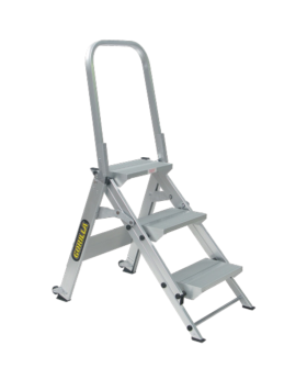 Gorilla GOR-3STAIR Heavy duty 3 step stair ladder Aluminium 150kg Industrial