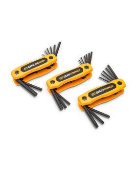 GEARWRENCH 25PC SAE/METRIC TORX FOLDING HEX KEY SET 83512