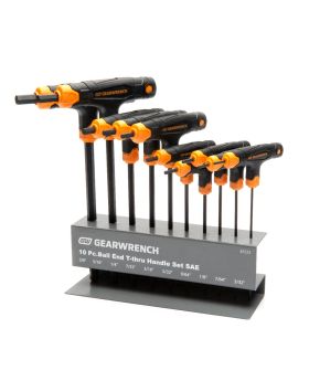 GEARWRENCH 10PC SAE T HANDLE BALL END HEX KEY SET 83523