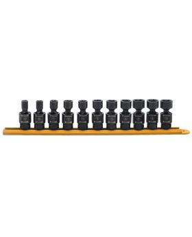 GEARWRENCH 11 PC. 3/8" DRIVE 6 POINT STANDARD X-CORE PINLESS UNIVERSAL IMPACT METRIC SOCKET SET 84975